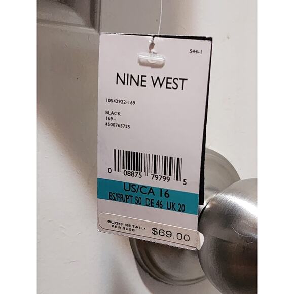 Nine West Women's Black 3/4 Sleeve Wrap Ruched Dress Size 16 NWT! MSRP $69 - Picture 5 of 8